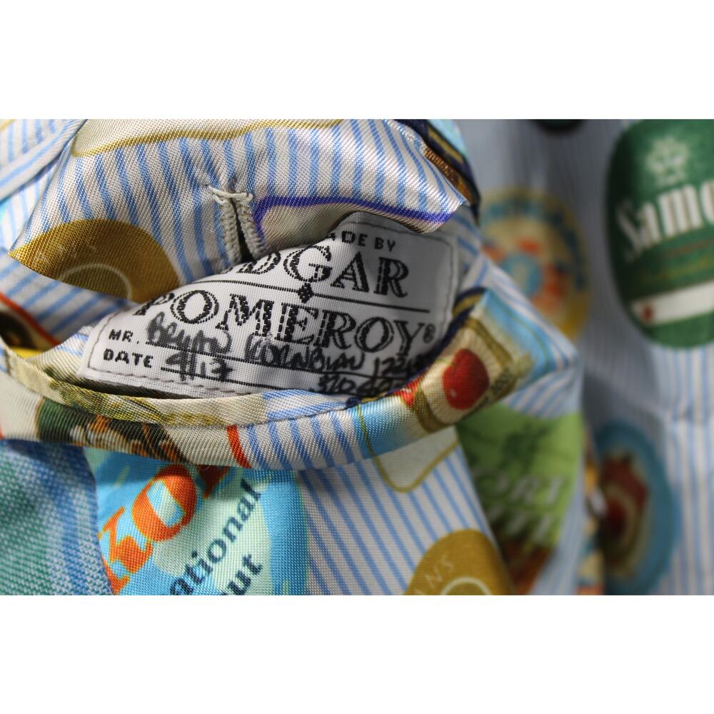 Edgar Pomeroy Bespoke Sport Coat Blazer Bespoke 42L Blue Plaid - Picture 8 of 9